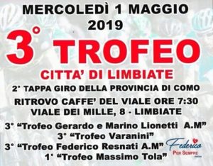 3° Trofeo Ciclistico “Città di Limbiate” – 1° maggio, dalle ore 7.30