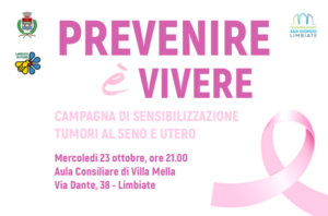 “Prevenire è vivere” – 23 ottobre, ore 21.00