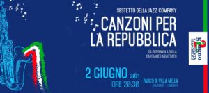Concerto “Canzoni per la Repubblica” – 2 giugno, ore 20.30