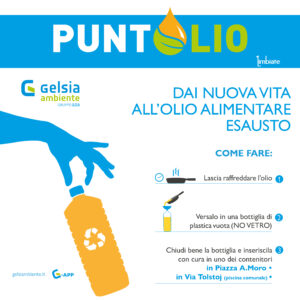 Raccolta olio alimentare esausto: a Limbiate arrivano i contenitori “PuntOlio”