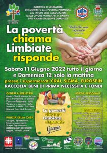 “La povertà chiama, Limbiate risponde” – 11 e 12 giugno
