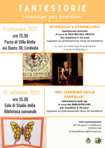 “TanteStorie” – iniziative per bambini