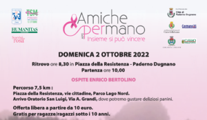 Camminata per la prevenzione con Amiche per Mano: 2 ottobre, ore 08.30