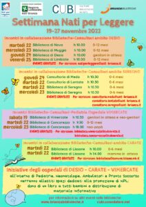 Settimana “Nati per Leggere” – a Limbiate il 25 novembre