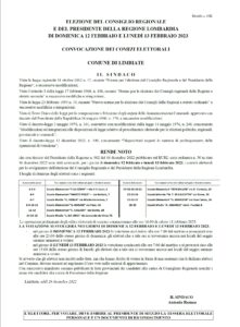 Convocazione dei Comizi Elettorali