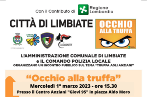 “Occhio alla Truffa” – mercoledì 1 marzo, ore 15.30