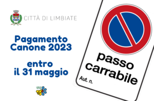Canone passi carrabili: pagamenti entro il 31 Maggio