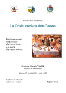 “Le origini storiche della Pasqua” – 25 marzo 2023, ore 16.00