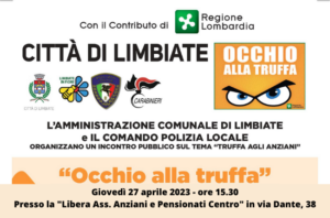 “Occhio alla Truffa” – 27 aprile, ore 15.30