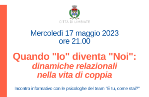 “Quando Io diventa Noi” – 17 maggio, ore 21.00