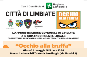 “Occhio alla Truffa” – 11 maggio, ore 15.00
