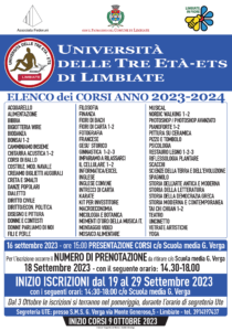 Università delle Tre Età: programmi e iscrizioni 2023/2024