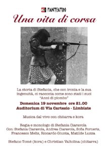 “Una vita di corsa” – Spettacolo teatrale, 19 novembre ore 21.00
