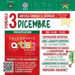 “Artisti in Corso” presentano il Calendario 2024 – 3 dicembre