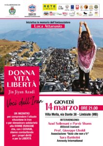 “Donna, vita, libertà. Voci dall’Iran” – 14 marzo, ore 21.00