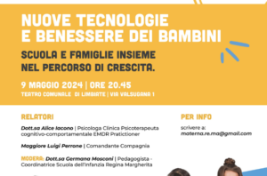 “Nuove tecnologie e benessere dei bambini” a Teatro – 9 maggio, ore 20.45