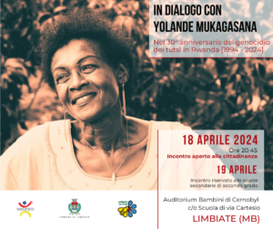 30° Anniversario genocidio Rwanda:<br>incontro con Yolande Mukagasana