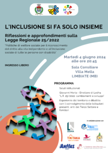 “L’inclusione si fa solo insieme” – 4 giugno 2024, ore 20.45